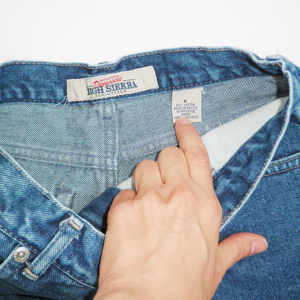 Vintage 90's HIGH RISE High Sierra Denim Shorts 6 - Picture 4 of 4